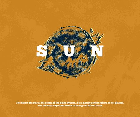 Hand drawn sunのイラスト素材