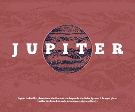 Hand drawn planet Jupiter