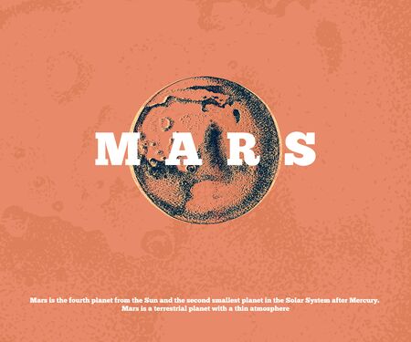 Hand drawn planet Marsのイラスト素材