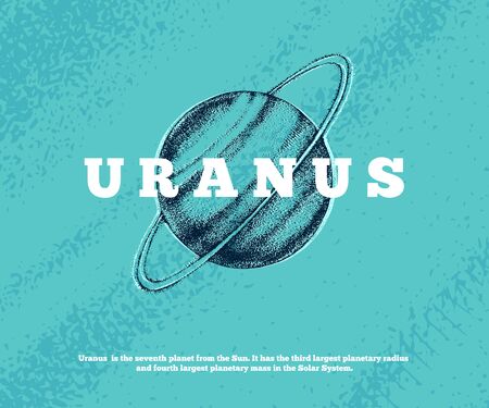 Hand drawn Uranus planetのイラスト素材
