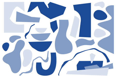 Abstract illustration with natural shapesのイラスト素材