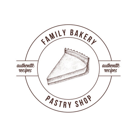 Bake house and patisserie premade logoのイラスト素材
