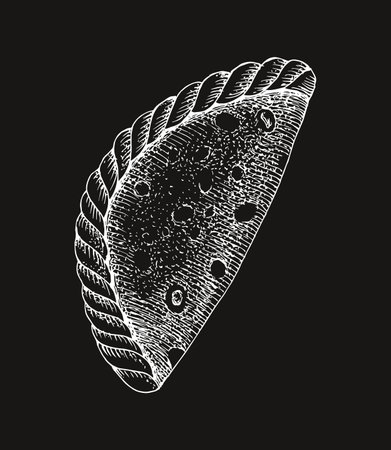 Karipap traditional asian pastry vectorのイラスト素材