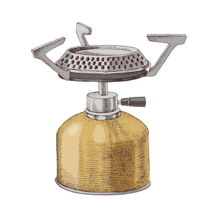 Touristic gas burner vector illustrationのイラスト素材