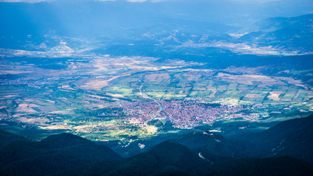 Bansko, Bulgaria, (view from Todorka peak, Pirin mountain)の写真素材