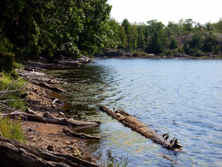                                lake scene in the Upper Penninsula of Michiganの写真素材