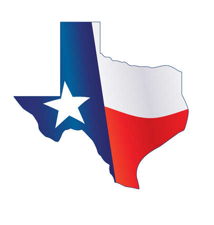 texas tx state map with waving flag  icon symbol logo vectorのイラスト素材