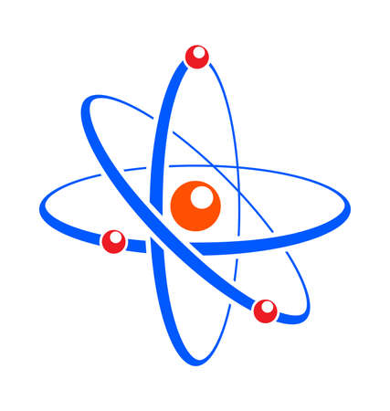 Atom stylized logo icon symbol vectorのイラスト素材