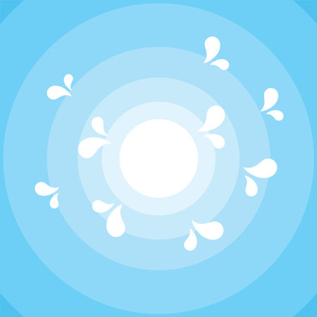 Simple concentric circles background with droplets vectorのイラスト素材