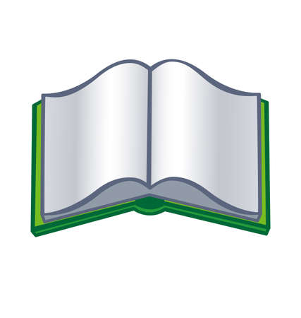 open book illustration blank pages vectorのイラスト素材
