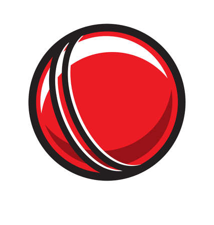 Cricket ball cartoon stylised stylized vectorのイラスト素材