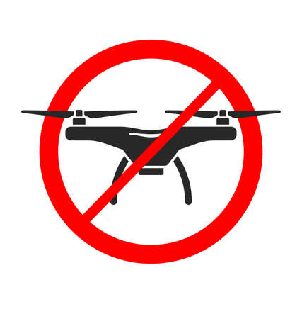simple no drone icon silhouette vectorのイラスト素材