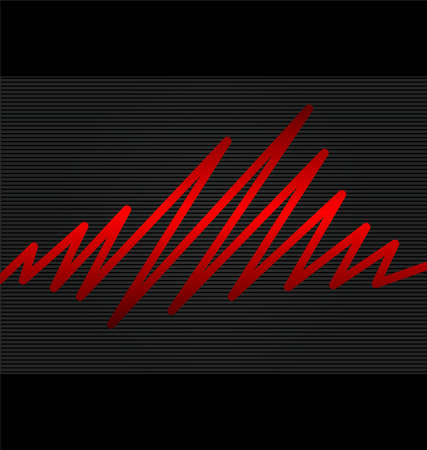 Stylized Sonic Wave Design Vectorのイラスト素材