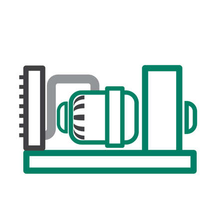 simple petrol electric generator icon vectorのイラスト素材