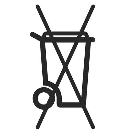 do not dispose in bin symbol vectorのイラスト素材