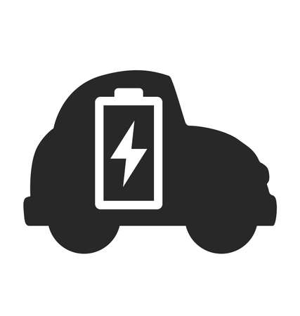 Electric car charge point symbol sign icon station vectorのイラスト素材
