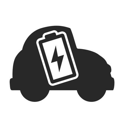 Electric car charge point symbol sign icon station vectorのイラスト素材