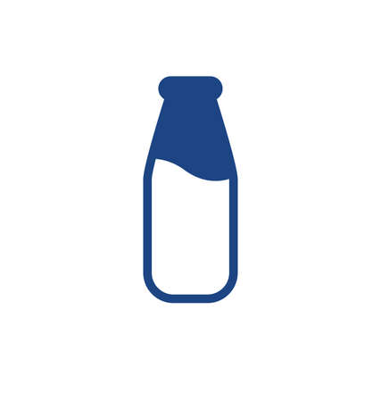 simple dairy milk bottle icon logo symbol vectorのイラスト素材