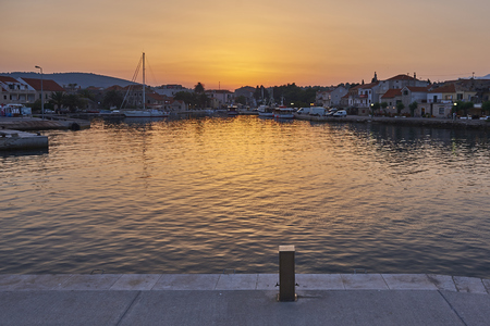 dusk at harborのeditorial素材