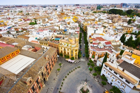 View from tower to Sevillaの写真素材