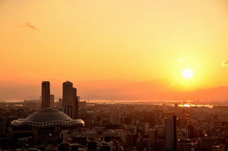 Urban sunsetの写真素材