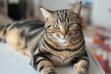 American Shorthair Brown Tabbyの写真素材