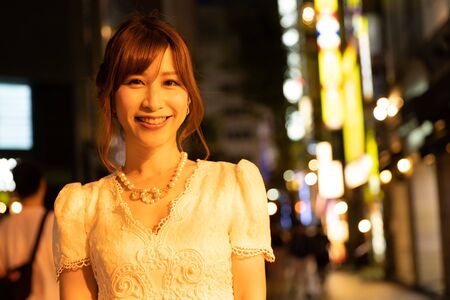 Night work womenの写真素材