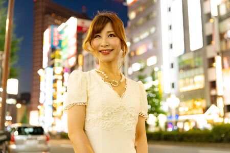 Night work womenの写真素材