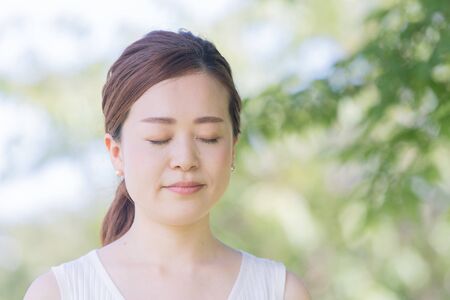 Women in their 30s, skin care, natural imageの写真素材