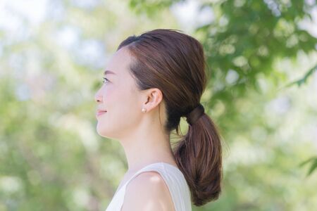 Women in their 30s, skin care, natural imageの写真素材