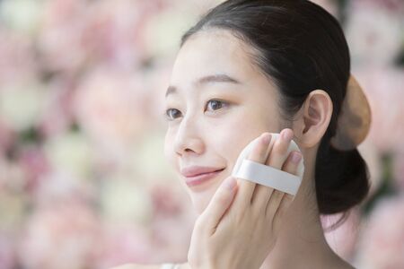 Beauty, Makeup, Puff, Womenの写真素材