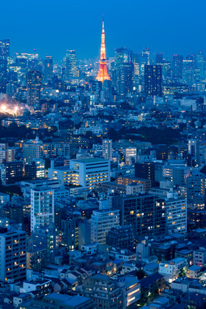 Night view of Tokyoのeditorial素材