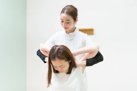 Orthopedic, massage, shoulder troubleの写真素材