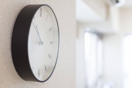 Interior with a clockの写真素材