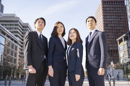 Business scene, team of four peopleの写真素材