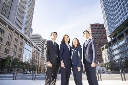 Business scene, team of four peopleの写真素材