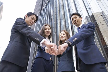 Business scene, team of four peopleの写真素材