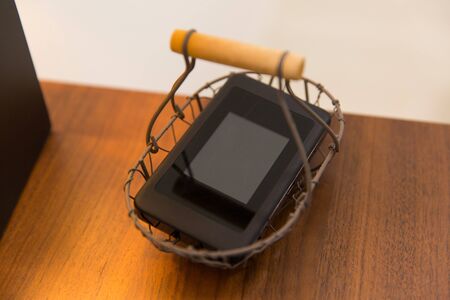 Interior with wi-fi routerの写真素材