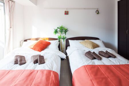 Interior of a bedroomの写真素材