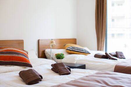 Interior of a bedroomの写真素材