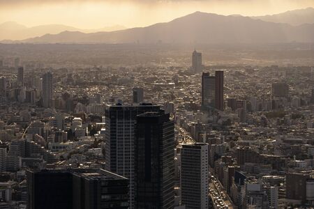 Evening view of Tokyo, Japanの写真素材