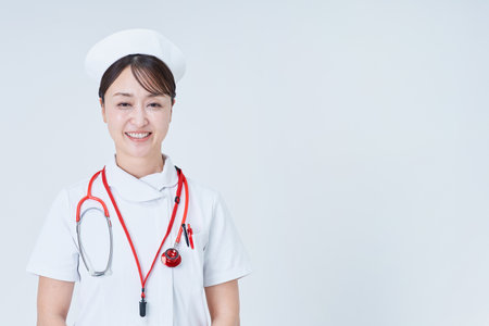 A skilled and experienced female medical staff memberの写真素材