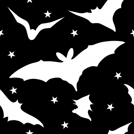 Seamless halloween pattern with  batsのイラスト素材