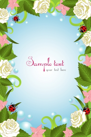 flower frameのイラスト素材