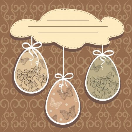 retro Easter Cardのイラスト素材