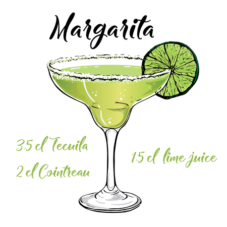 Margarita cocktail vectorのイラスト素材