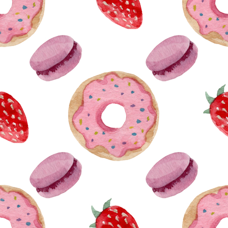 Sweet  watercolor patternの写真素材