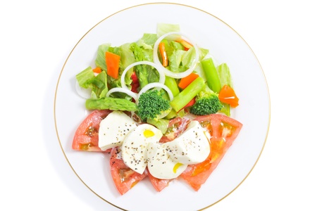 Salad of the Mozzarella cheeseの写真素材