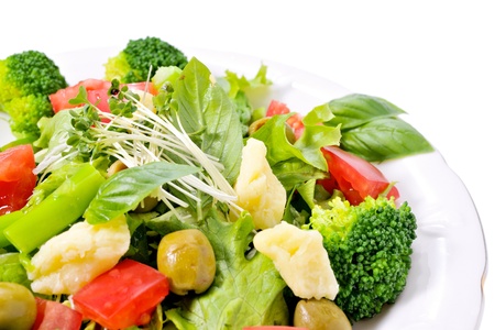 Salad of cheese and vegetablesの写真素材