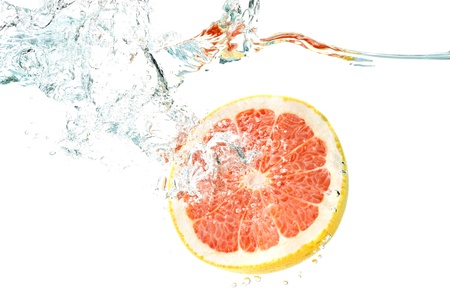Underwater grapefruitの写真素材